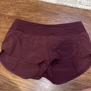 Like new lululemon speed up shorts 2.5 inch